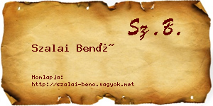 Szalai Benő névjegykártya